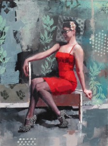 Michael Fitzpatrick Jenn Red Dress image courtesy the artist and Dean Day Gallery